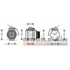 7400K033 VAN WEZEL Компрессор, кондиционер