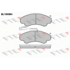 BL1860B4 FTE Комплект тормозных колодок, дисковый тормоз
