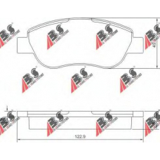 37623 OE ABS Комплект тормозных колодок, дисковый тормоз