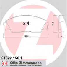 21322.150.1 ZIMMERMANN Комплект тормозных колодок, дисковый тормоз