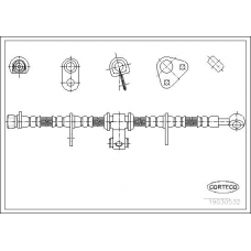 19030532 CORTECO Тормозной шланг