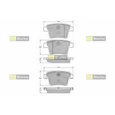 BD S142 STARLINE Комплект тормозных колодок, дисковый тормоз