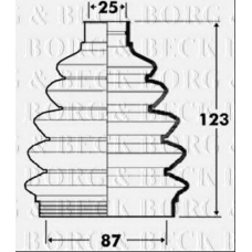 BCB6105 BORG & BECK Пыльник, приводной вал