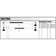 XC766 QUINTON HAZELL Комплект проводов зажигания