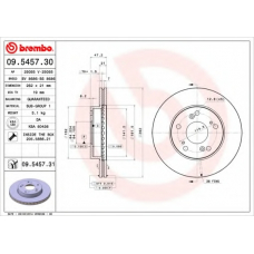 09.5457.31 BREMBO Тормозной диск