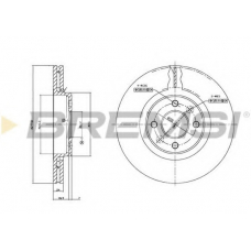 DBB124V BREMSI Тормозной диск