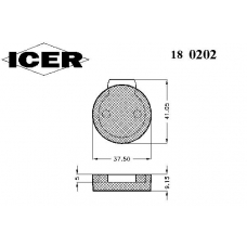 180202 ICER Комплект тормозных колодок, дисковый тормоз