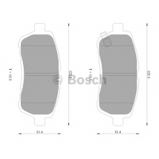 0 986 AB2 502 BOSCH Комплект тормозных колодок, дисковый тормоз