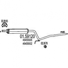 01.59120 MTS Средний глушитель выхлопных газов