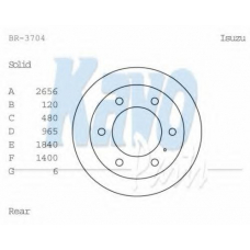 BR-3704 KAVO PARTS Тормозной диск