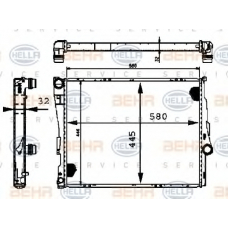 8MK 376 716-244 HELLA Радиатор, охлаждение двигателя