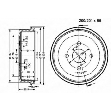 801080 Vema Тормозной барабан