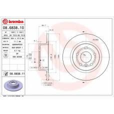 08.6838.11 BREMBO Тормозной диск