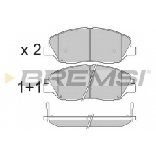 BP3313 BREMSI Комплект тормозных колодок, дисковый тормоз