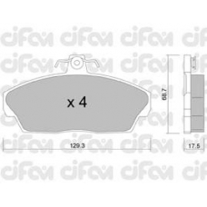 822-174-1 CIFAM Комплект тормозных колодок, дисковый тормоз