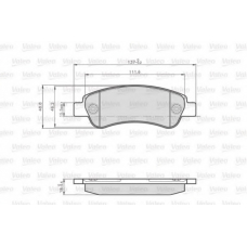 872465 VALEO Комплект тормозных колодок, дисковый тормоз