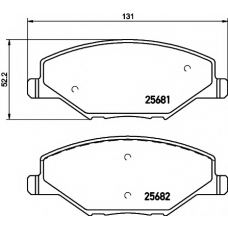 8DB 355 020-521 HELLA PAGID Комплект тормозных колодок, дисковый тормоз