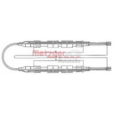 10.741 METZGER Трос, стояночная тормозная система
