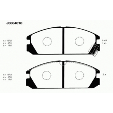J3604018 NIPPARTS Комплект тормозных колодок, дисковый тормоз