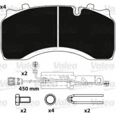 882224 VALEO Комплект тормозных колодок, дисковый тормоз