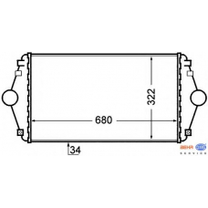 8ML 376 727-641 HELLA Интеркулер