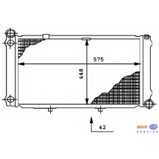 8MK 376 712-311 HELLA Радиатор, охлаждение двигателя