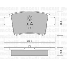 22-0801-0 METELLI Комплект тормозных колодок, дисковый тормоз