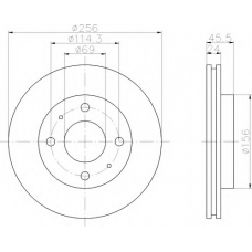 8DD 355 105-451 HELLA Тормозной диск