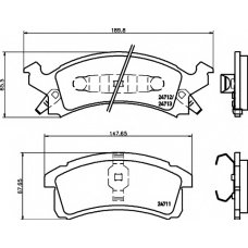 8DB 355 014-261 HELLA PAGID Комплект тормозных колодок, дисковый тормоз