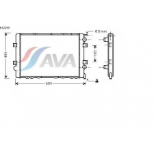 RT2299 AVA Радиатор, охлаждение двигателя