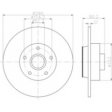 8DD 355 119-301 HELLA Тормозной диск