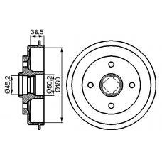 0 986 477 073 BOSCH Тормозной барабан