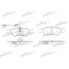 PBP1045 PATRON Комплект тормозных колодок, дисковый тормоз