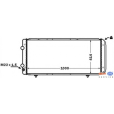 8MK 376 766-751 HELLA Радиатор, охлаждение двигателя