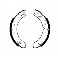 0040 ROULUNDS Brake lining/shoes, rear