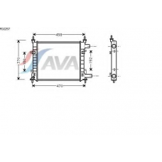 FD2257 AVA Радиатор, охлаждение двигателя