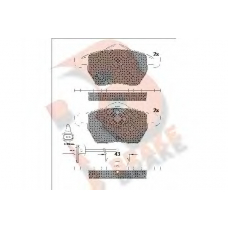 RB1331-203 R BRAKE Комплект тормозных колодок, дисковый тормоз