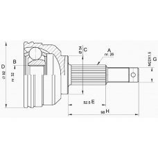 CVJ5345.10 OPEN PARTS Шарнирный комплект, приводной вал