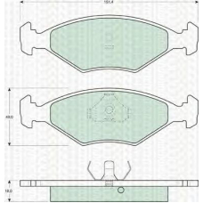 8110 15902 TRIDON Brake pads - front