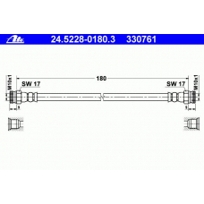 24.5228-0180.3 ATE Тормозной шланг