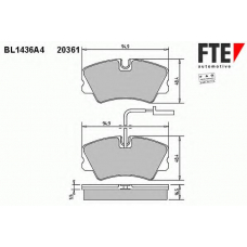 BL1436A4 FTE Комплект тормозных колодок, дисковый тормоз