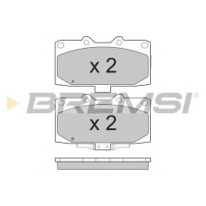 BP3271 BREMSI Комплект тормозных колодок, дисковый тормоз