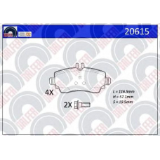 20615 GALFER Комплект тормозных колодок, дисковый тормоз