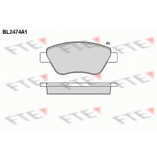 BL2474A1 FTE Комплект тормозных колодок, дисковый тормоз