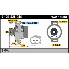 0 124 525 045 BOSCH Генератор