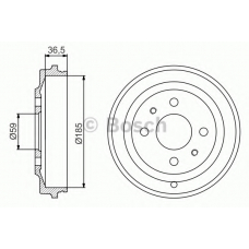 0 986 477 161 BOSCH Тормозной барабан