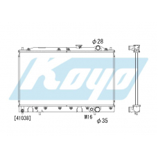 PA030180 KOYO P-tank corrugate-fin ass'y