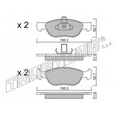 084.2 TRUSTING Комплект тормозных колодок, дисковый тормоз