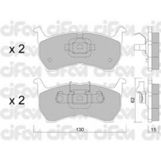 822-231-0 CIFAM Комплект тормозных колодок, дисковый тормоз