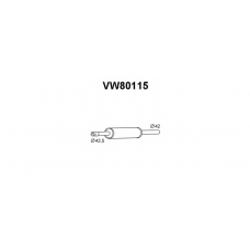 VW80115 VENEPORTE Средний глушитель выхлопных газов